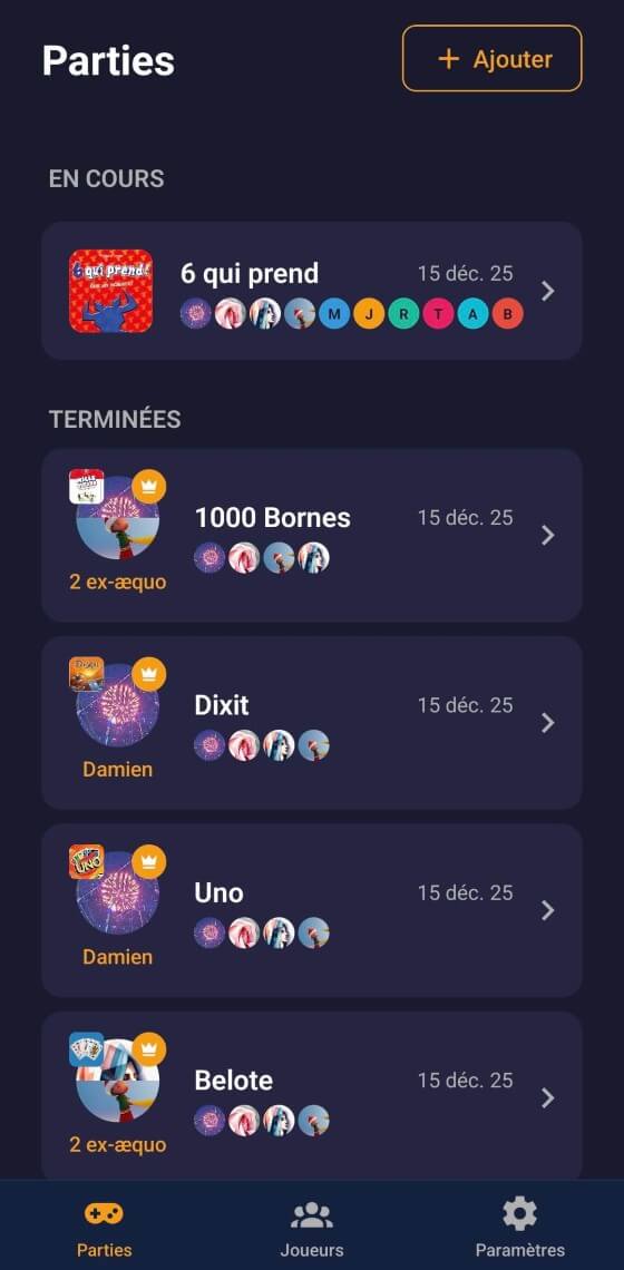 Scorii - Liste des jeux